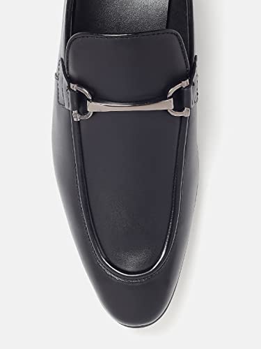 Image of Gabicci Formal Leather Slipon Loafer for Men, Office Wear, Genuine Leather, Buckle Detailing, Style Name Duke