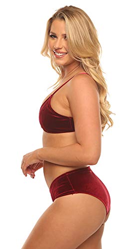 Velvet Kitten Sexy Velvet Kiss Bra Set Bralette (Medium, Wine) #TOP2