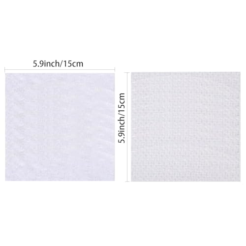 Image of Cushion Grippers 5.9 in x 5.9 in Hook and Loop for Panel Couch Cushion Sheets Grip with Adhesive White Squares Double Side Stick Tape for Patches Furnitur, 8 Pairs