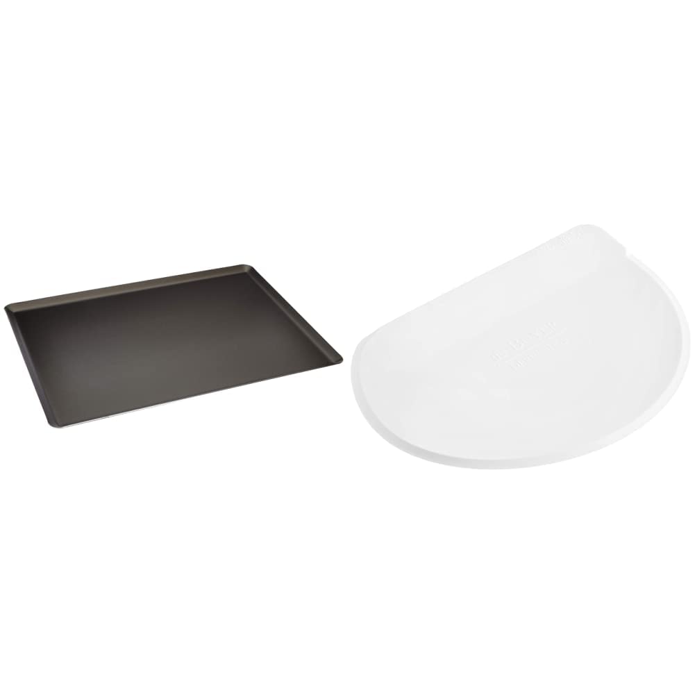 Plaque patissiere choc alu et sa raclette ronde pour des creations pâtissieres parfaites