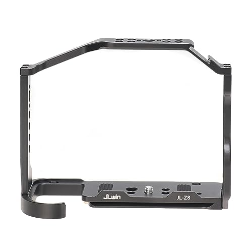 Image of FocusFoto Camera Cage for Nikon Z8 Mirrorless Camera, Aluminium Video Stabilizer Rig with Cold Shoe, 1 /4 inch Screw Mouting, 3 /8 inch-16 Locating Pins for Arri Grip, Quick Release Plate for Arca-Swiss Tripod