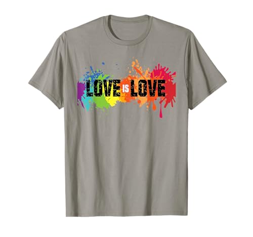 Love is Love Shirt,Rainbow Splatter LGBT Pride Tee,Gay Pride Maglietta