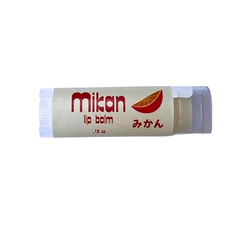 Mikan Citrus Lip Balm - with Shea Butter, Castor Oil, Sunflower Oil, Vitamin E - Handcrafted in Small Batches