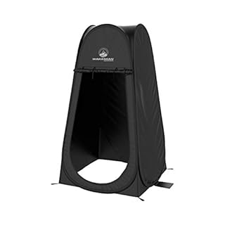 Portable Pop Up Pod- Instant Privacy, Shower & Changing Tent- Collapsible Outdoor Shelter for Camping, Beach & Rain with Carry Bag by Wakeman Outdoors, Black (B07WWYQS7B)