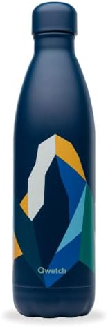 Gourde Isotherme Qwetch Altitude 750ml - 24h Froid, 12h Chaud, Bleu Denim