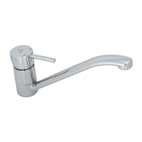 JAQUAR Florentine Series Table Mounted Swinging Spout HOT and Cold Sink Mixer (Chrome) | TOP Lever, Brass Body Water Tap/Faucet/Cock for Bathroom/Kitchen Wash Basin | FLR-CHR-5173B