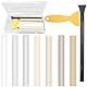 Laminat Reparaturset, 7 Farben Parkett Reparaturset, Hartwachs Reparaturset, Holzböden Möbel Arbeitsplattet Reparatur set, Möbelreparatur Wachs Set Deckt für Holzboden, mit 2 Stk Schaber