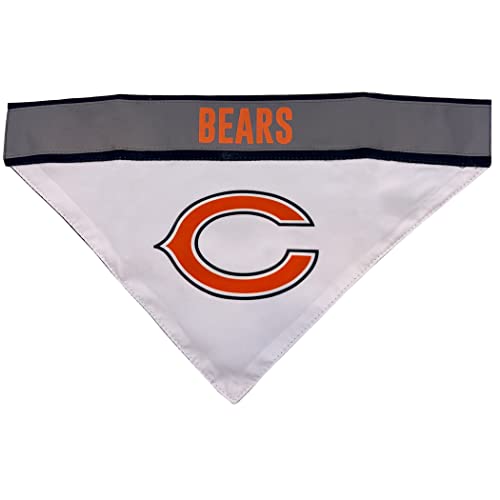 Pets First Nfl Chicago Bears Tie Bandana, Large/X-Large. Dog Football Reflective Bandana Scarf Bib For Pet, Cat, Or Dog. The Ultimate Game-Day, Party Bandana #TOP2
