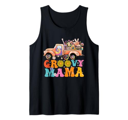 Groovy Mama Truck retrò Hippie Vintage Canotta