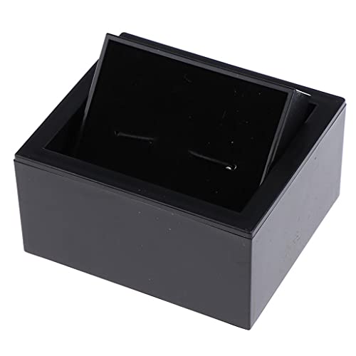 EHJRE Caja de Eslabones Giratorios de Plástico Negro, Soporte para Gemelos, Caja de Almacenamiento, Estuche
