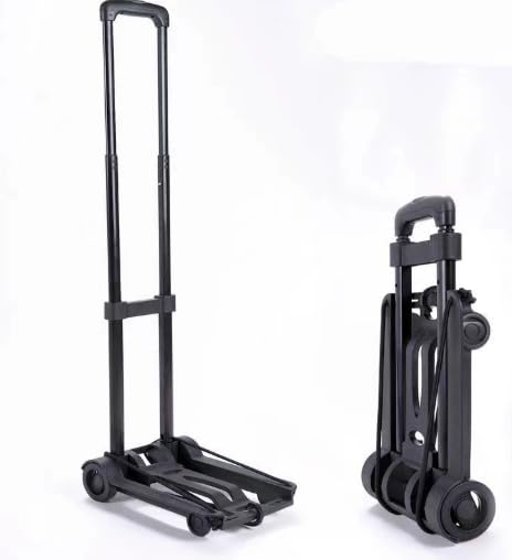 サムコス キャリーカート 折りたたみ式 台車 超コンパクト 静音 耐荷重量50KG 小型 軽量 家庭用小型カート 3段階高さ調節 可伸縮荷台 静音 買い物 引っ越し 荷物運ぶカート 2本の固定ロープが付属