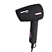 Produktbild ZOOMMATE Mini-Reise-Haartrockner, 1000 W, kompakt, klappbarer Griff, Föhn, mit Tasche, heiß und kühl, 2 Geschwindigkeitseinstellungen, Sicherheitsschutz (matt-schwarz)