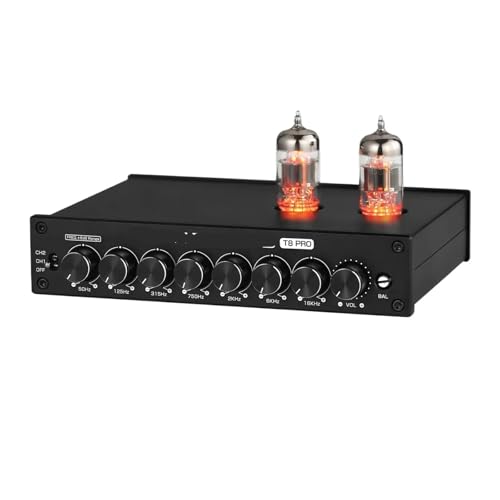 T8PRO HiFi Tube Stereo Balanced XLR/Preamplifier 7-Band EQ Equalizer Speaker with Tone Control