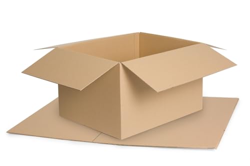 WePack 25 Stück Faltkarton 400x300x250 mm Versandkarton E-commerce Karton 1-Wellig 400G Braun Kartonage Verpackung Postkarton Versandschachtel Paket Päckchen WePack 25 Stück Faltkarton 400x300x250 mm Versandkarton E-commerce Karton 1-Wellig 400G Braun Kartonage Verpackung Postkarton Versandschachtel Paket Päckchen