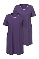 Ulla Popken Damen große Größen Übergrößen Plus Size Bigshirts, 2er-Pack, Rundhals/V-Ausschnitt, Halbarm