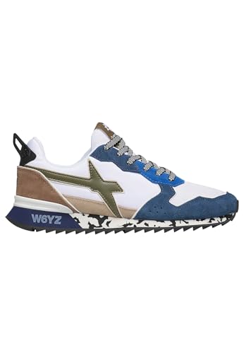 Baskets homme bleu blanc militaire Jet-M avec semelle crantée légère