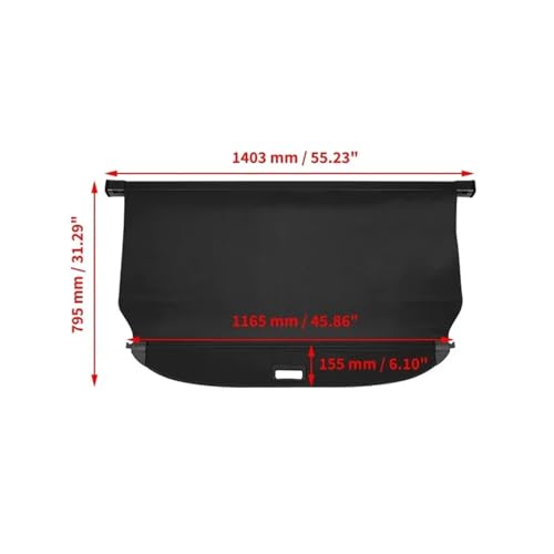 Cache-bagages rétractable noir premium pour coffre Santa Fe 2021 - 4