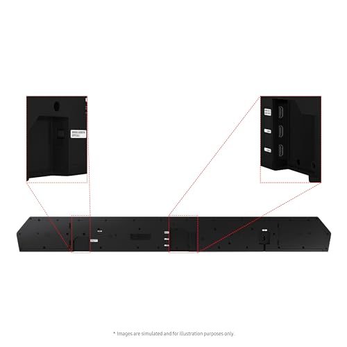 SAMSUNG Q990D 11.1.4ch Soundbar w/Wireless Dolby Atmos Audio, Rear Speaker Included, Q-Symphony, SpaceFit Sound Pro, Adaptive Sound, Game Mode Pro with Alexa Built-in, HW-Q990D/ZA