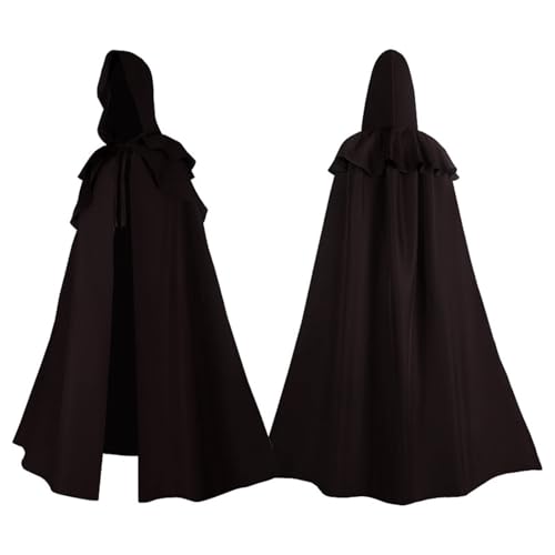 Capa medieval con capucha disfraz de bruja y vampiro para cosplay de Halloween