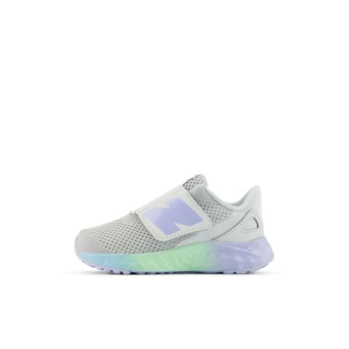 Image of New Balance Kid's Fresh Foam Arishi V4 Hook & Loop Running Shoe, Grey Matter /Daybreak, 2 Infant