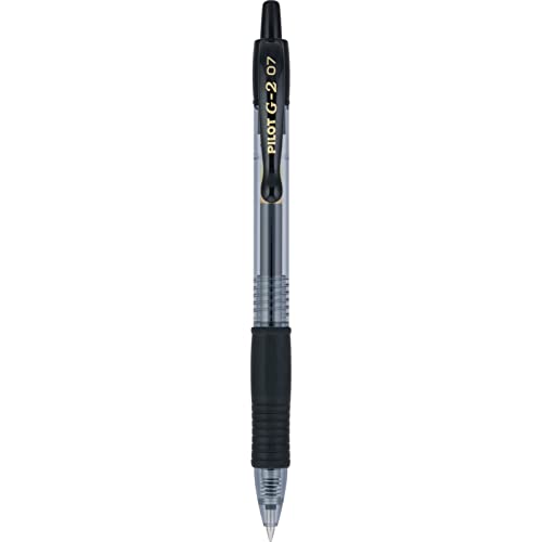 pilot g2 premium gel roller pens 07 fine point smooth writing pens black pack of 12