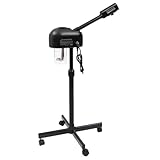 Professional Facial Steamer,Face Steamer for Facial with Hot Mist Function,Free-Standing Ozone Facial Steamer On Wheels,360° Rotatable Nozzle for Beauty Salon or Home (Black)