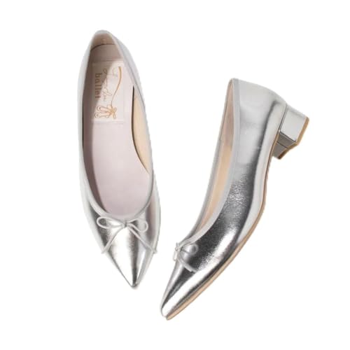 [Launa lea] [ラウナレア] 【レイン対応】【25年春夏新色】ポインテッドヒールバレエシューズ(RB9001A) シルバー 230