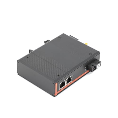 Convertisseur de média industriel Gigabit avec 1 SC et 2 ports RJ45 monomode