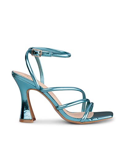 Alma en Pena V23BL1054 Damen-Sandalen mit Absatz, blau, 40 EU