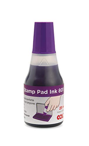 Colop Stamp Pad Ink 801 - Permanent - 25 ml - Refill Stamp Pad Ink in Various Colours 801 violett