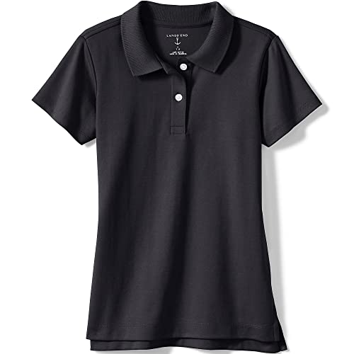 Image of Lands' End School Uniform Girls Short Sleeve Feminine Fit Interlock Polo Shirt