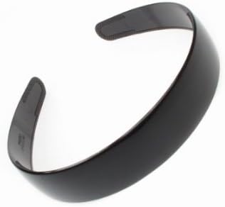 Twilo Design Plain Simple Black Wide 2.5Cm Plastic Alice Band Headband Hair Band