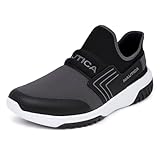 Nautica - Tenis sin cordones para hombre, zapatos casuales de moda para caminar, en anchos medianos y anchos, Colnor de...
