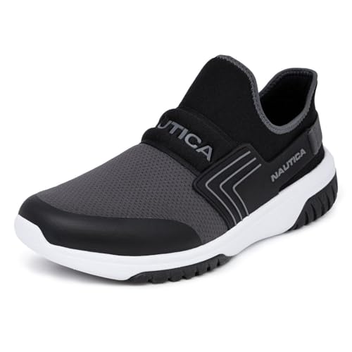 Image of Nautica Men's Slip-On Sneakers - Casual Fashion Shoes for Walking, in Medium & Wide Widths