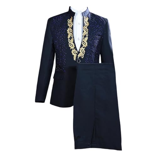 Ensemble homme de cour veste et pantalon de scène noir XXL