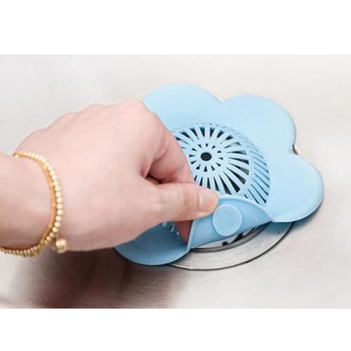 Colador para fregadero de cocina en PVC ajustable azul miniatura 5