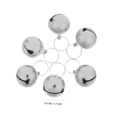iplusmile 6 Stück Zubehör für Haustierglocken Welpe Glocke Hundekragen Charme kleine Hundeglocken Haustier kleine Glocken Haustierklingel selber machen Metall Silver