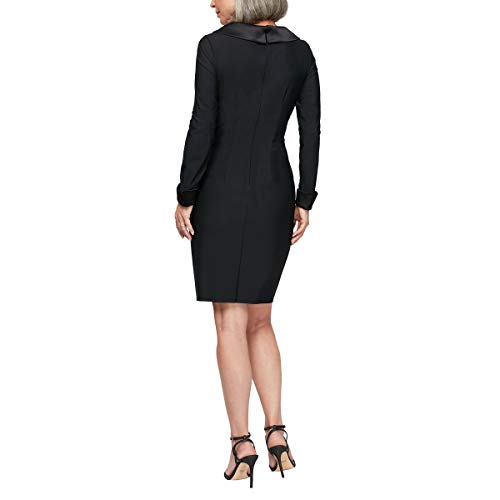 Image of Alex Evenings Women's Slimming Short Sheath 3 /4 Sleeve Cocktail Dress, Wedding Guest