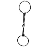 MQEIANG bit 3 Pulgadas Ring Francés Enlace del Filete del Caballo de Hierro de Plata Ecuestre Potro bit 5 Pulgadas