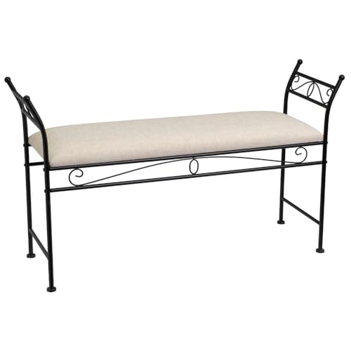 DRW Banqueta descalzadora de Metal en Negro