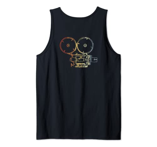 Cámara de cine Cámara antigua Productora de vídeo Camiseta sin Mangas
