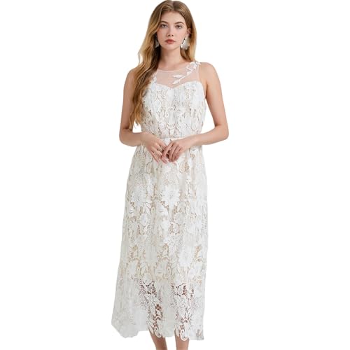 Robe en dentelle soluble dans l'eau chic et élégante pour femme