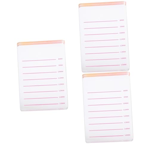 IWOWHERO 3 Pcs Eyelash Grafting Plate Acrylic Lash Pallet Reusable Lash Gasket Smooth Beauty Salon Supply Easy