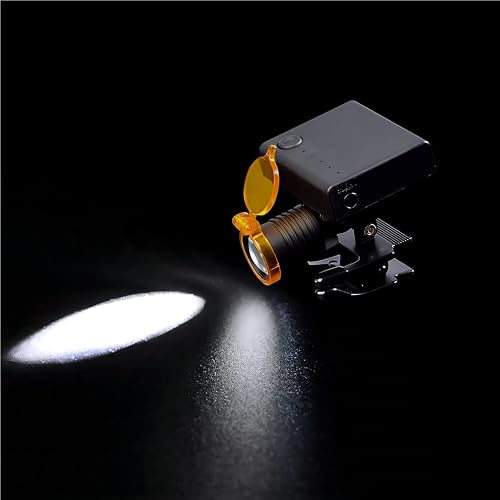 Alkita 3.5X420Mm Binocular Loupe 5W Headlight Lamp Clip-On Loupes With Filter For Magnifier Black Dy-007 + Aluminum Box thumb #1