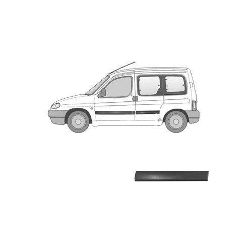 VAN WEZEL 0903425 Baguette et bande protectrice porte arrière gauche noir Compatible avec CITROËN Berlingo/Berlingo First I MF, GJK, GFK Berlingo/Berlingo First I Van M