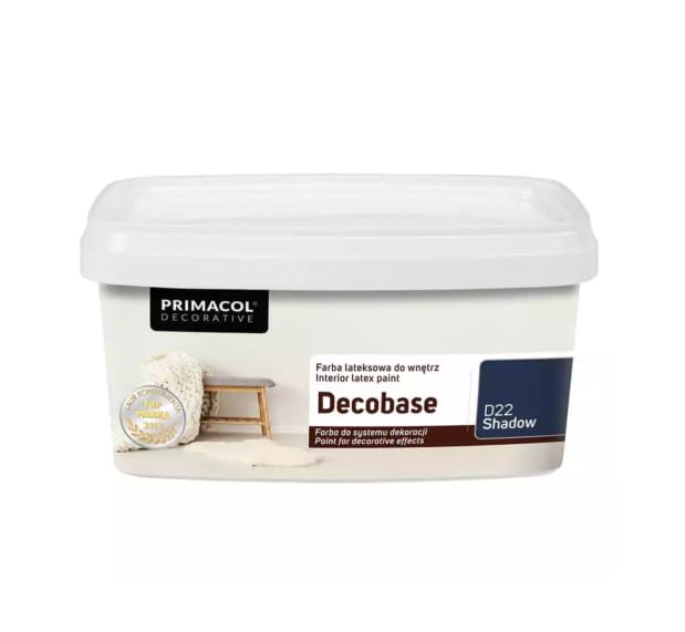 TRANS - PAL Primacol POLARIS Textured Paint for Interior Feature Walls, 1L, Decorative & Decobase Option (Decobase Paint D22 Shadow 1L)