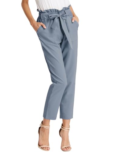 GRACE KARIN Womens Paper Bag Pants Slim Fit High Waist...