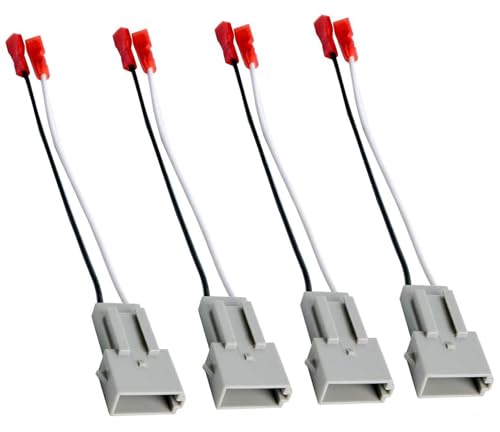 SINGWAYS 72-5512 Speaker Harness, Car Speaker Wiring Connector Compatible with Ford F-150 F-350 for Ranger 1995-1997 Mustang 1994-2004 Ranger Mercury Sable 1990-1999, Lincoln Town 1990-2002 - 4 PCS