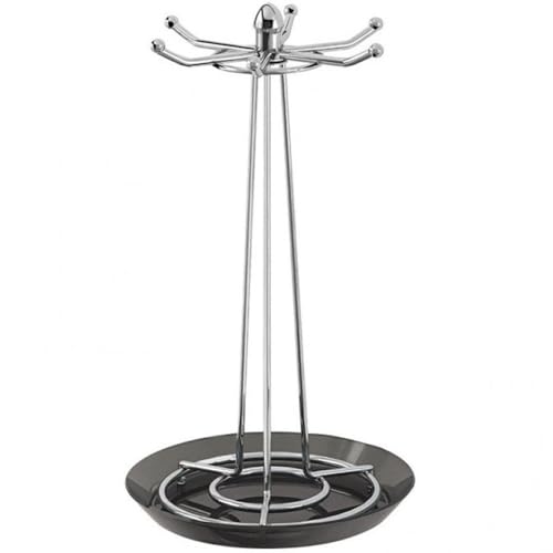 食器ラック 水切りラック 乾燥ラック 食器ホルダー スタンド 360度回転 金属製 調理器具オーガナイザー スプーン スープレードル パスタサーバー スパチュラ用 キッチン用品(銀)