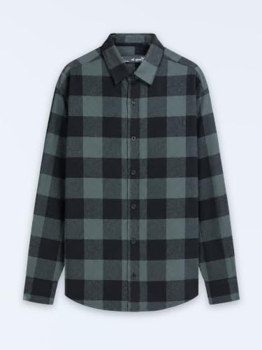 Image of StitchX Men's Brushed Cotton Buffalo Checkered Shirt-S-2XL